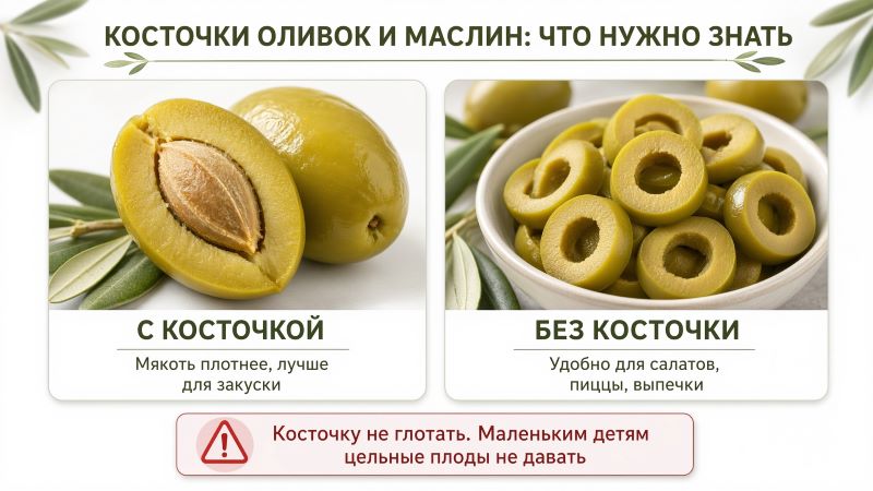 Оливки с косточкой и без: что нужно знать и как выбирать