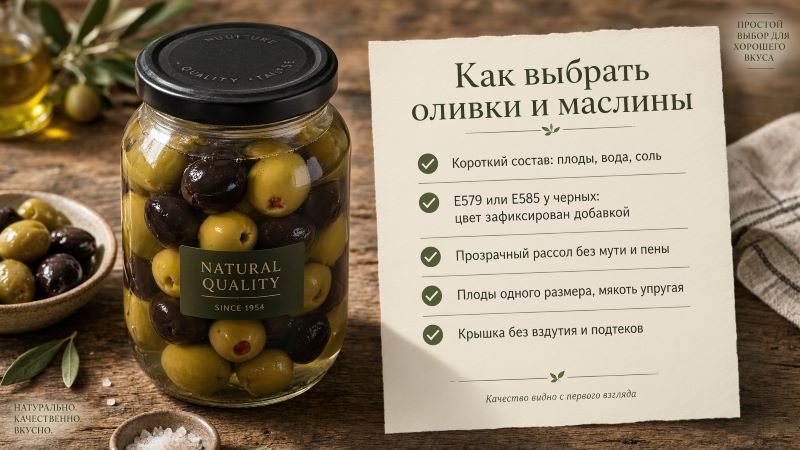 Как выбрать оливки и маслины: 5 главных правил