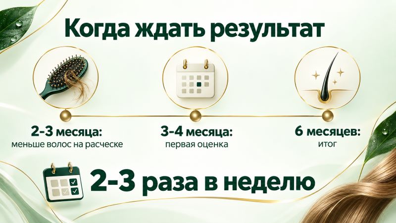 Сроки результата от масла розмарина: 2-3 месяца, 6 месяцев