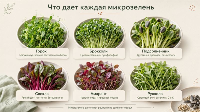 Что дает микрозелень: свойства гороха, свеклы и амаранта
