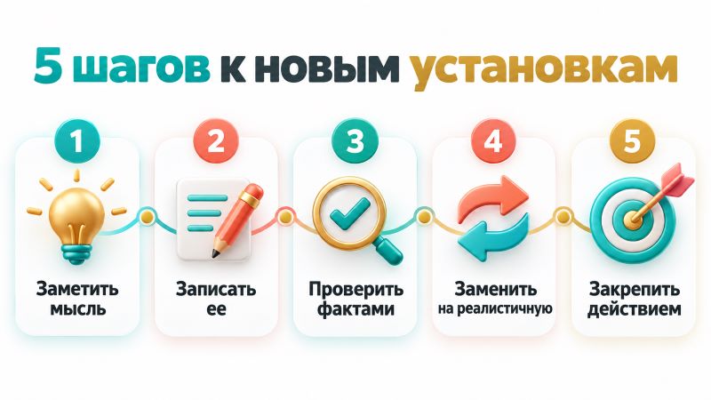 5 шагов к новым установкам: от осознания мысли до закрепления действием