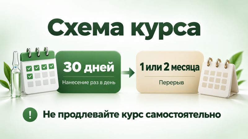 Схема курса никотиновой кислоты для волос: 30 дней