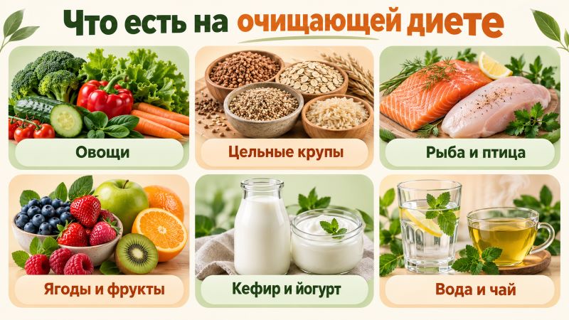 Что есть на очищающей диете: овощи, крупы, рыба, фрукты