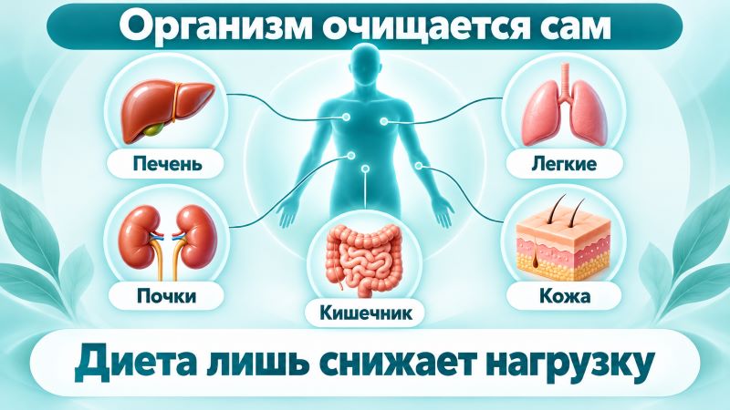 Органы очищения: печень, почки, кишечник, легкие, кожа