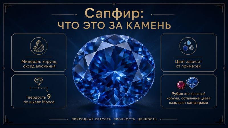 Сапфир: что это за камень, свойства и твердость